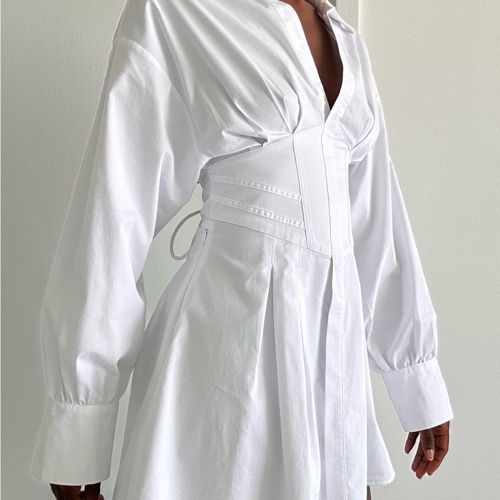 Elegant White Shirt Dress